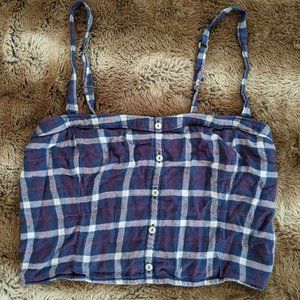 Abercrombie & Fitch Gingham Cropped Top
